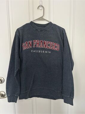 San Francisco California Crewneck Sweatshirt - Charcoal Heather